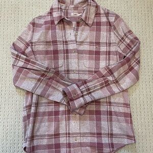Faherty Legend Sweater Button Down Shirt in Pink Plaid